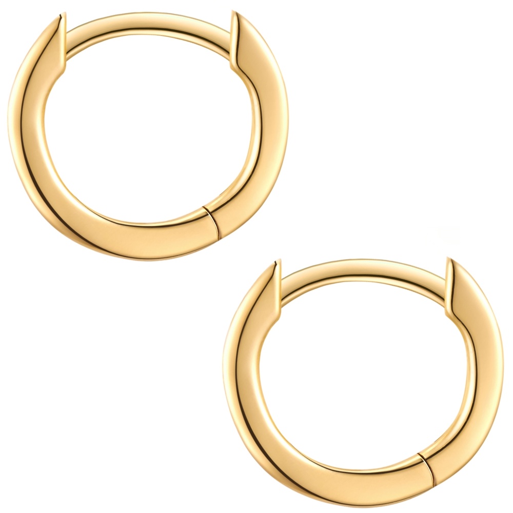 Trilani Boucles doreilles Argent sterling Oxyde de zirconium (CZ) en Or jaune Boucles d'oreilles