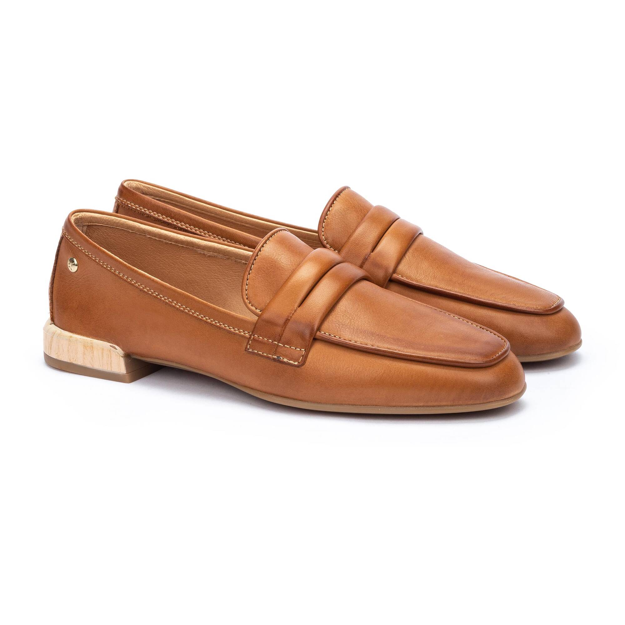 Damskie mokasyny basic - BRANDY