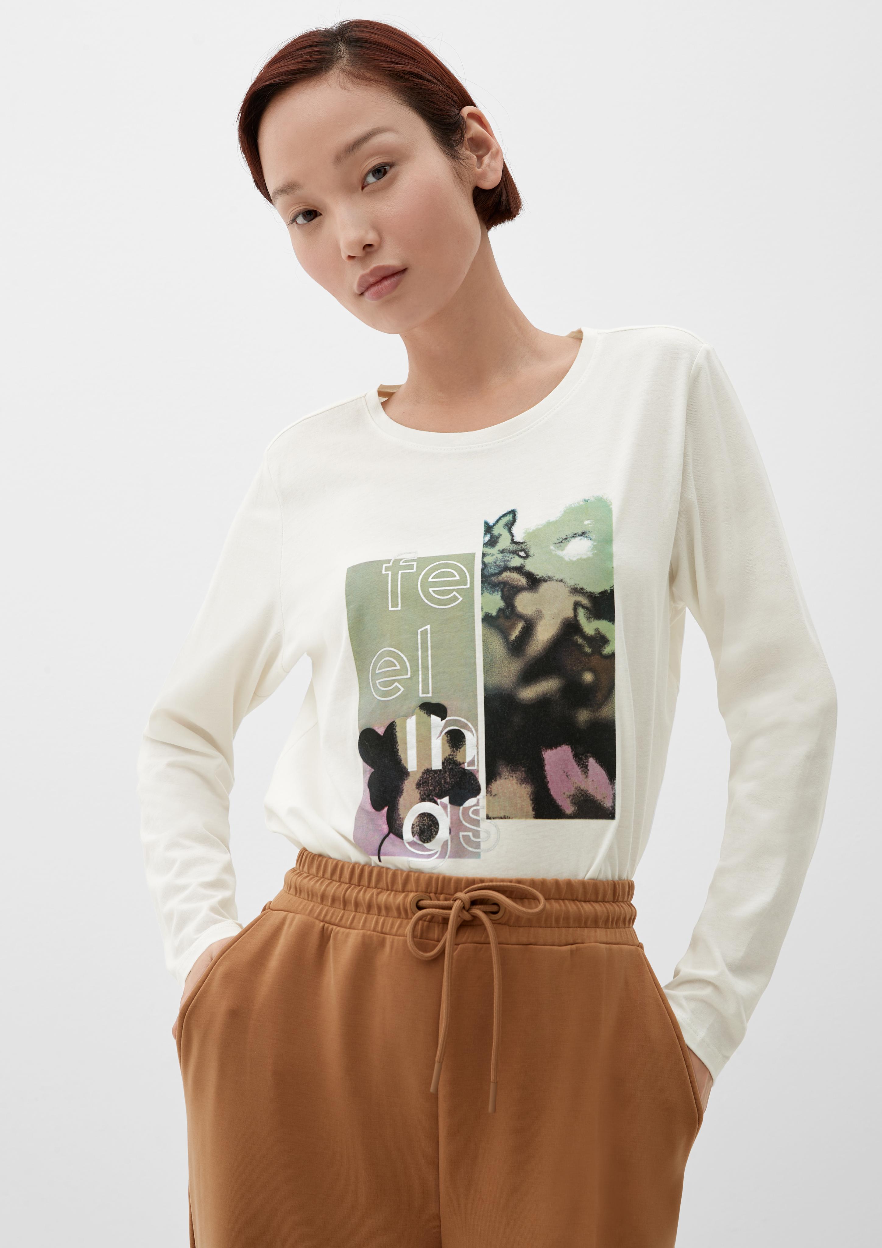 Baumwoll-Shirt mit Effektprint  2122517-02D2