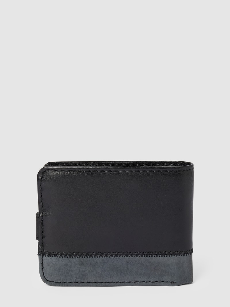 Portemonnaie mit Druckknopfverschluss Modell 'VALLEY' in schwarz