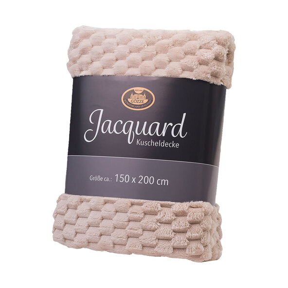 Wohndecke Jacquard 3D, crème