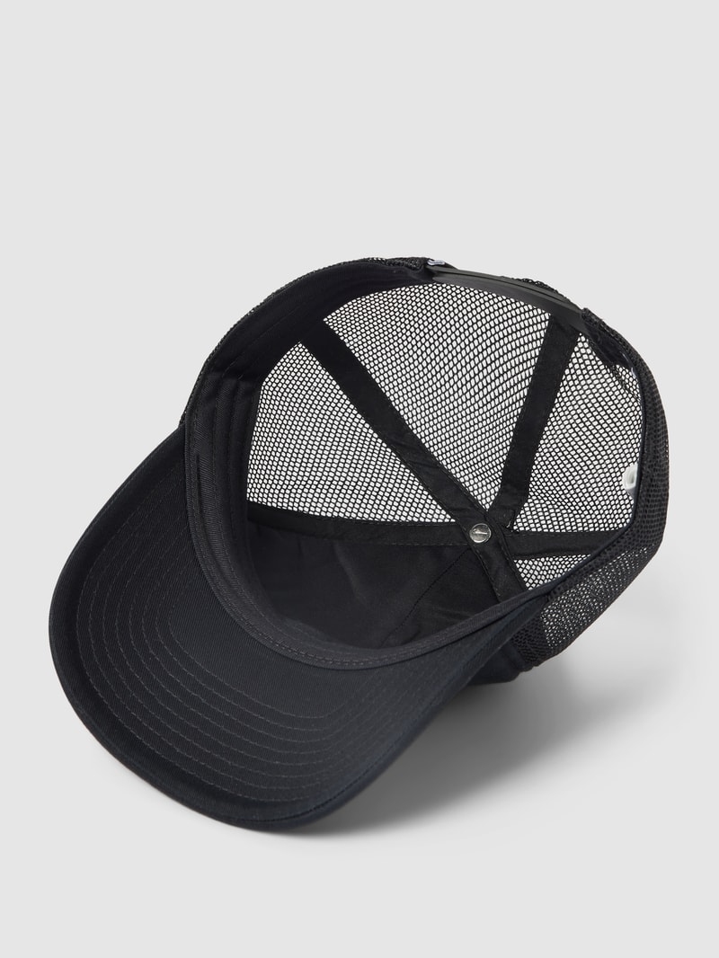 Basecap mit semitransparentem Einsatz in schwarz