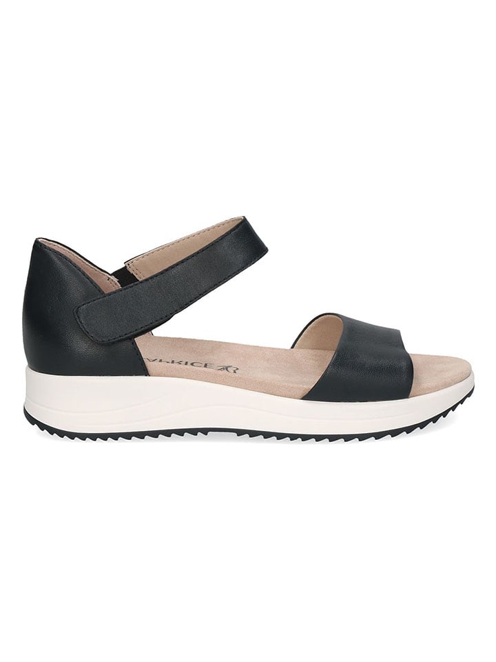 Caprice Leder-Sandalen in Dunkelblau günstig kaufen
