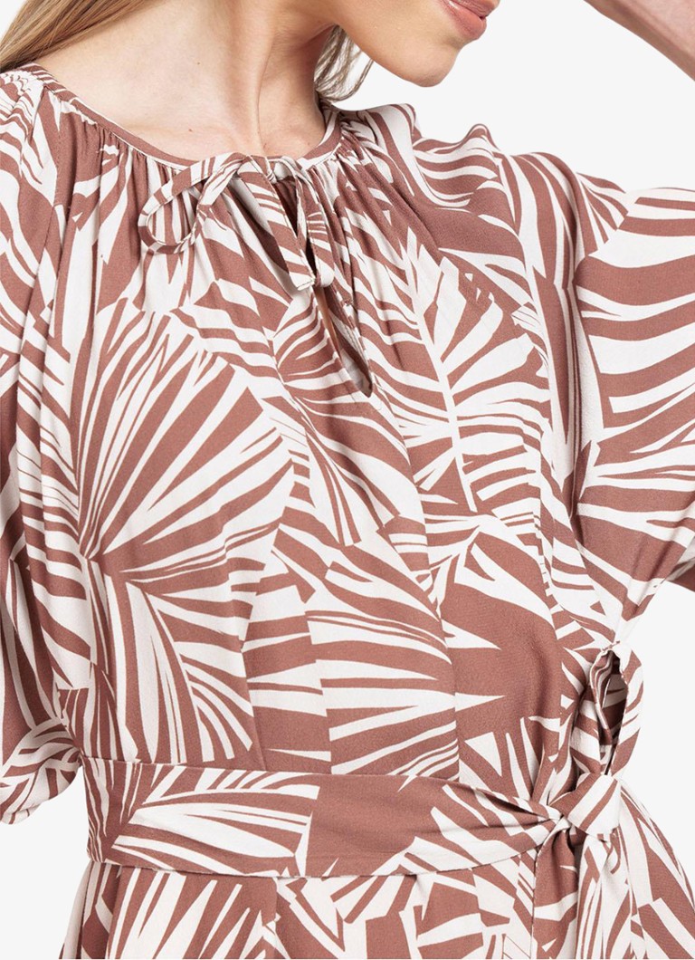 Abito midi Studio Anneloes Ivy con stampa grafica e cintura da annodare