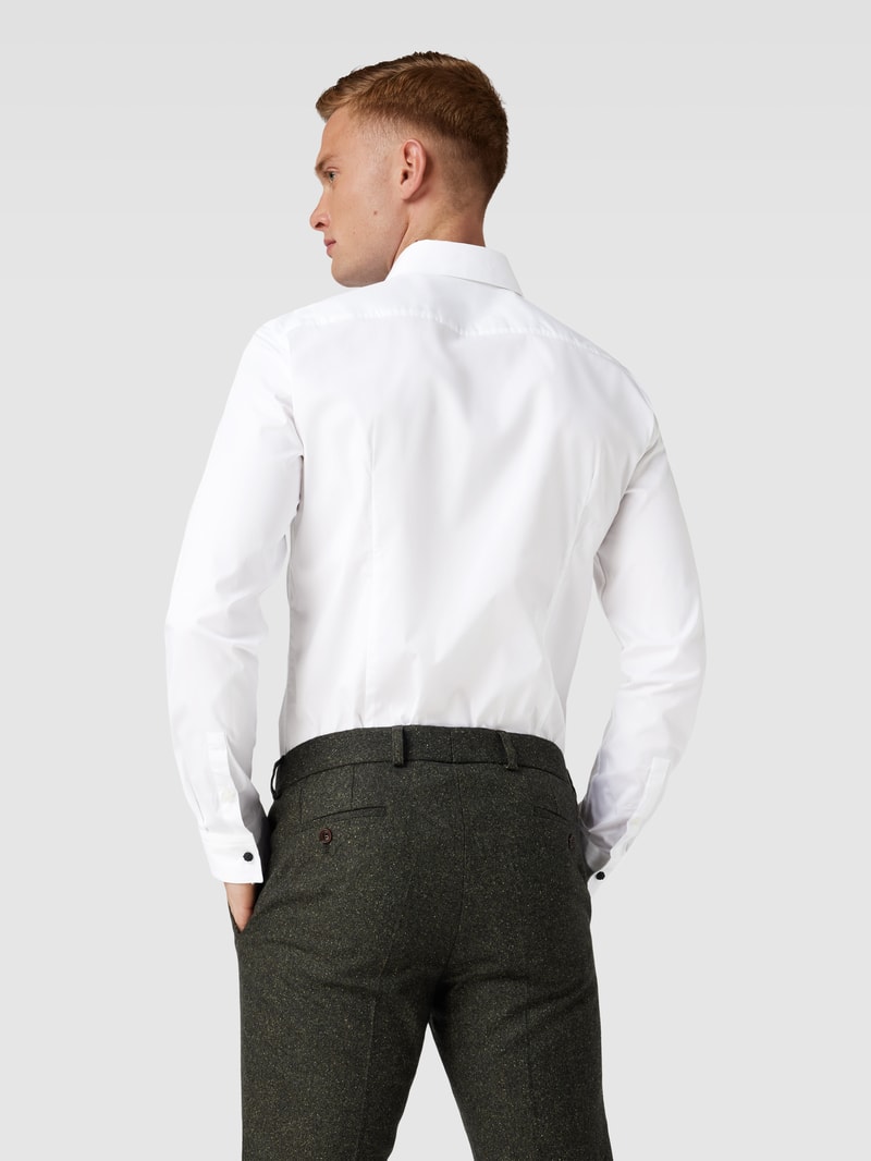Slim Fit Business-Hemd mit Kentkragen Modell 'Hank Party' in weiß