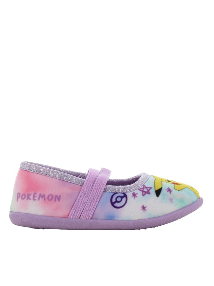 Pokémon Hausschuhe mit Pokémon Pikachu und Jigglypuff Motiv, in Lila, Ballerina design günstig kaufen