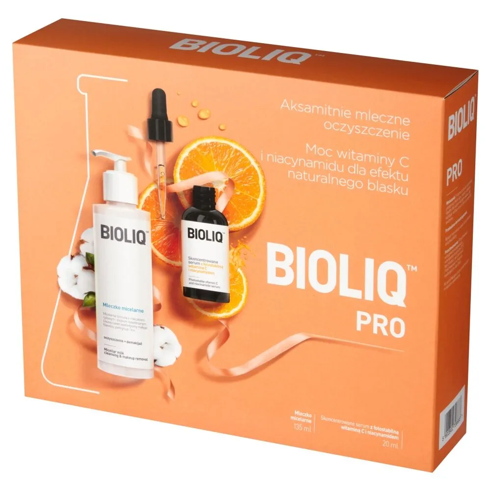 Σετ καλλυντικών Bioliq Pro Serum με βιταμίνη C και νιασιναμίδη + μικκυλιακό γάλα