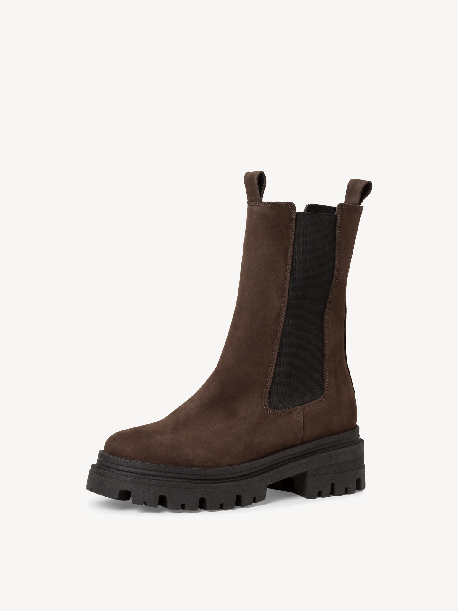 Bottine Chelsea en cuir - marron