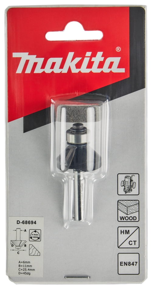 Freză de teșire Makita Accessories D-68694 25,4 x 11 mm S6