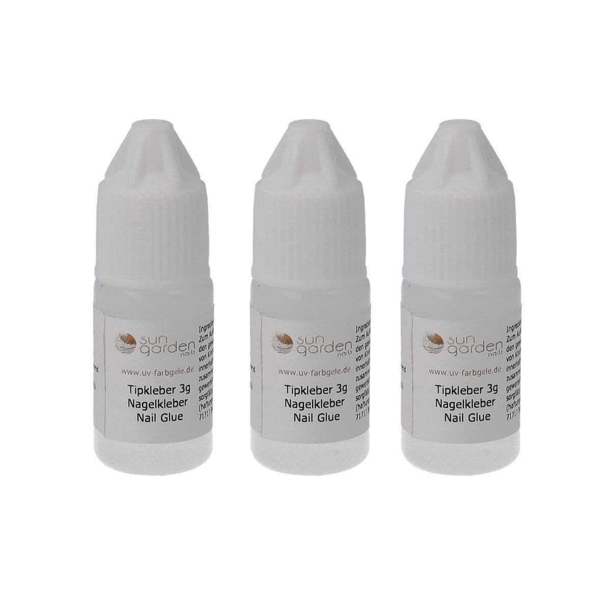 Sun Garden Nails Nageldesign Zubehör Tipbox500 transparent inkl. 3 x 3g Tipkleber - Nail Tips-Tip Kleber- N