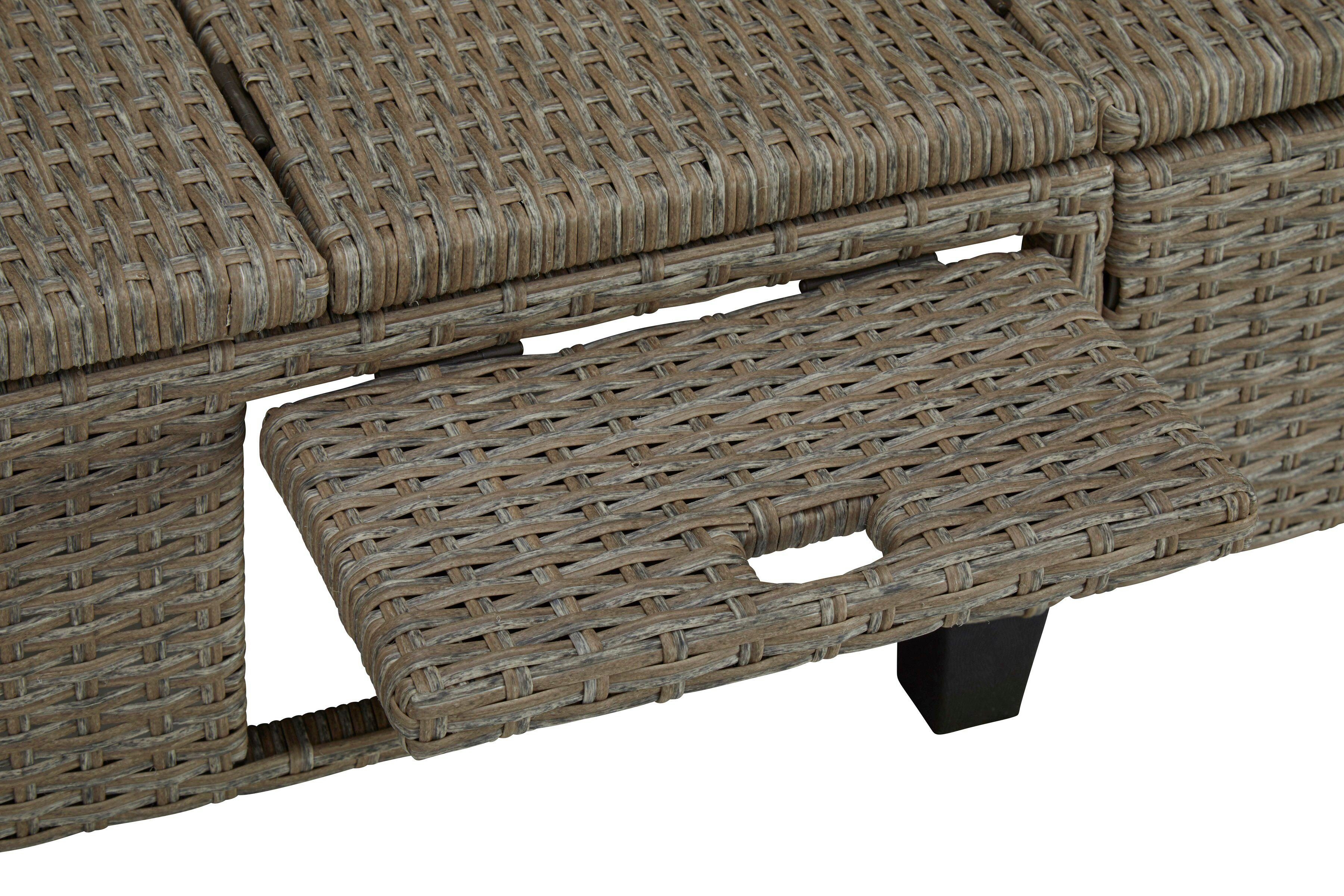 KONIFERA Loungesofa Alabama, BxTxH: 200x133x60 cm, Polyrattan, inkl. Auflage