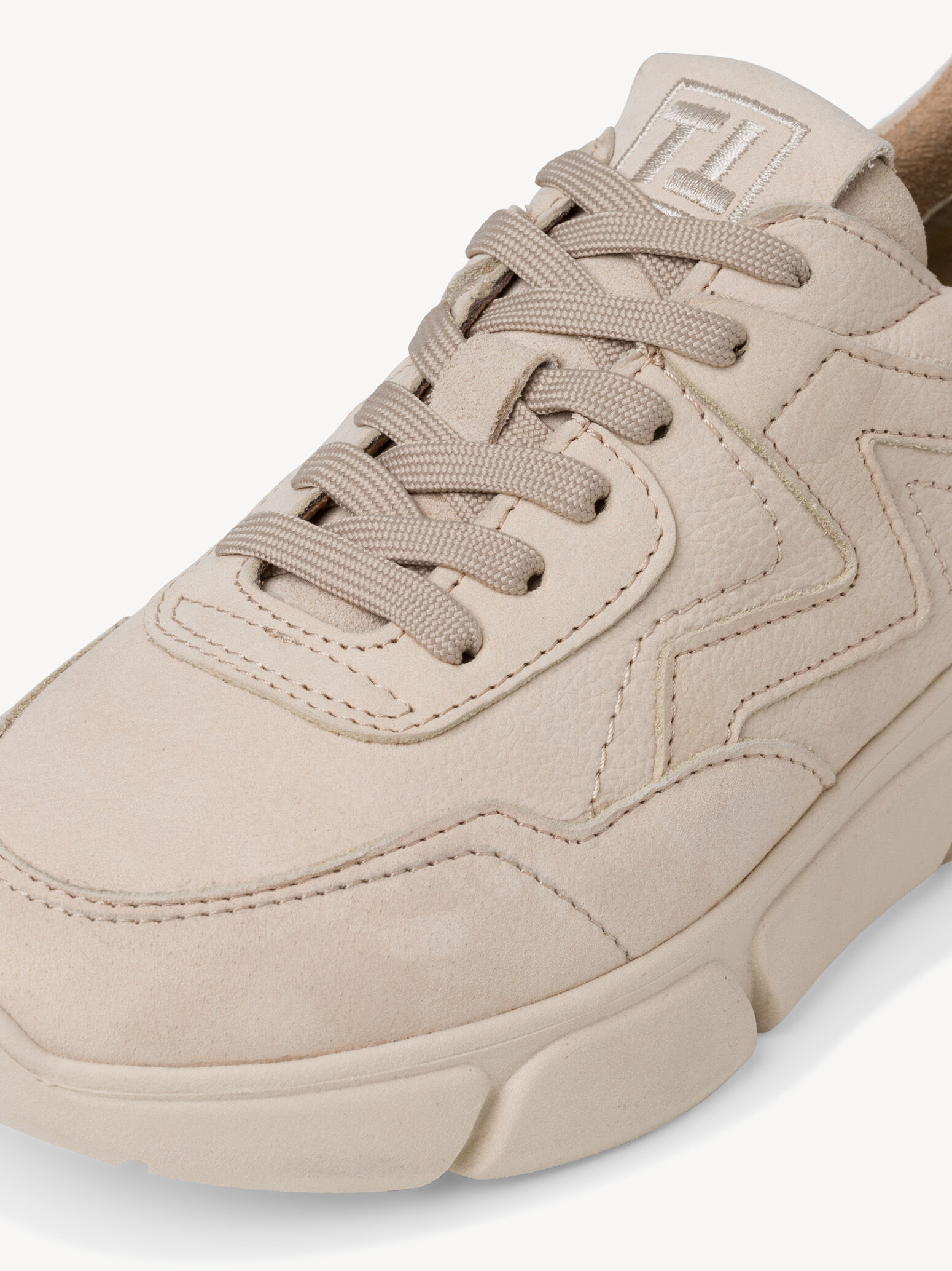 Basket en cuir - beige