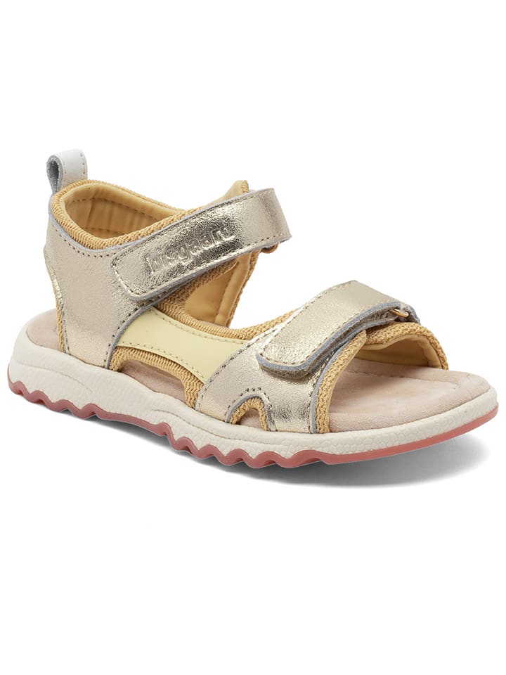 bisgaard Leder-Sandalen in Gold günstig kaufen