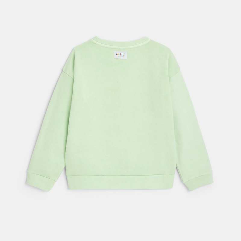 Sweat vert CONFETTI pigments naturels mixte