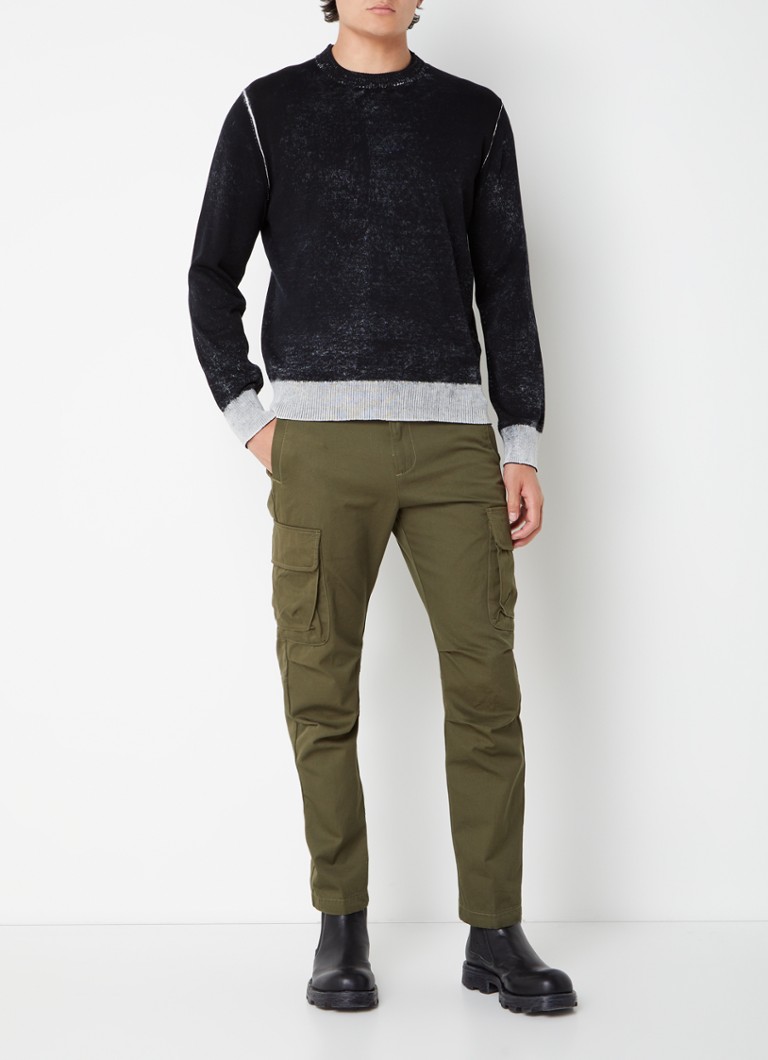 Maglione Diesel K-Larence-B a maglia fine con finitura lavata