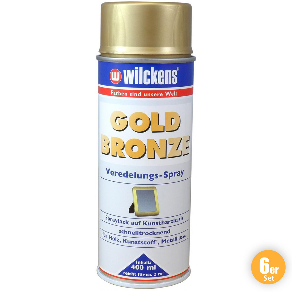 Wilckens Farben Wilckens Goldbronze Veredelungsspray 6er Set