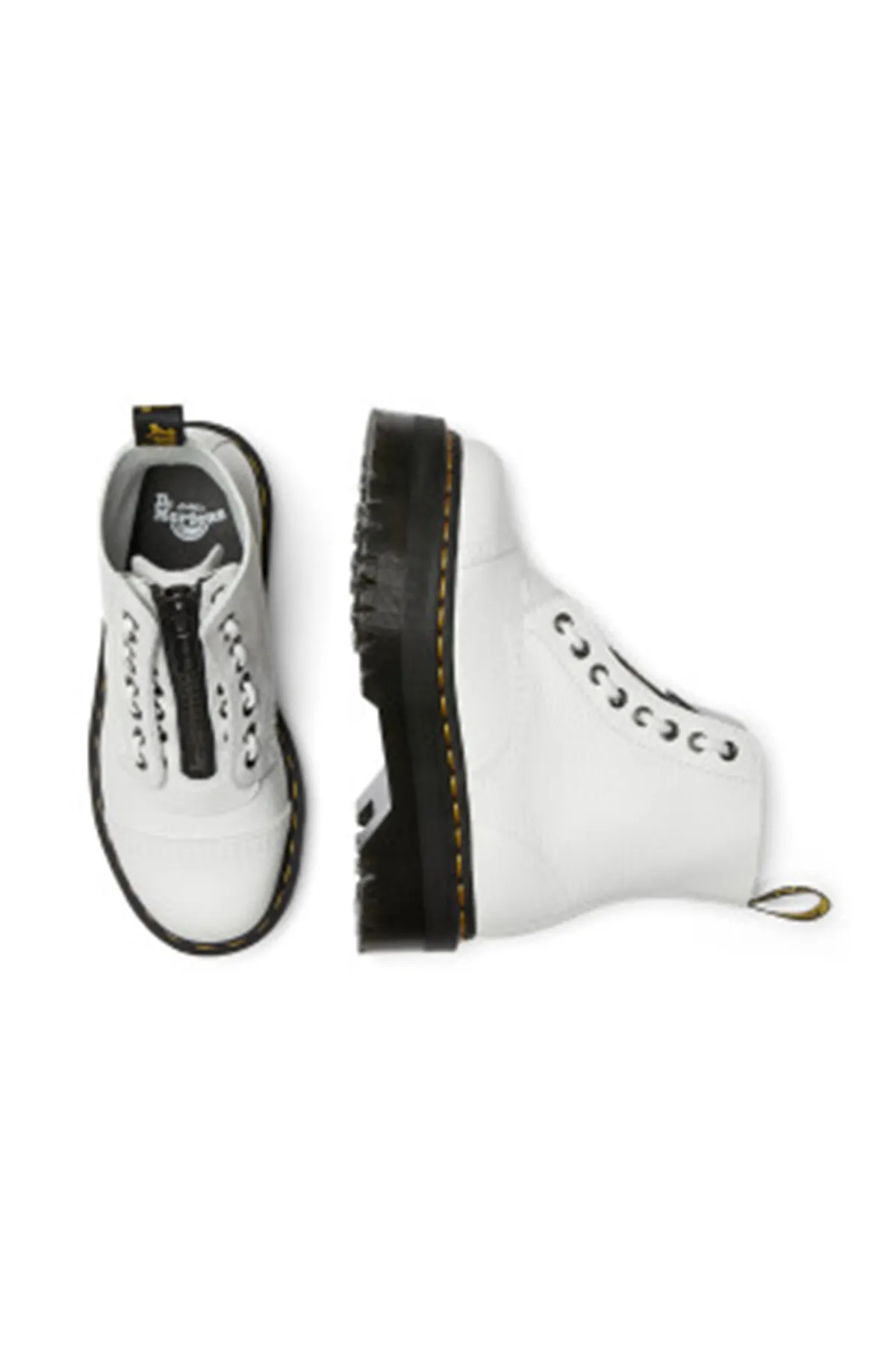 Dr. Martens  Stiefelette - Weiß - Flacher Absatz