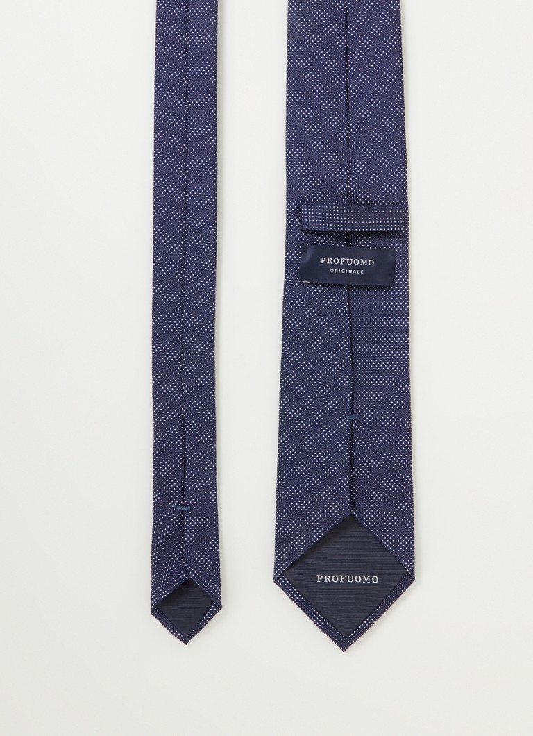 Profuomo Silk tie with polka dot print