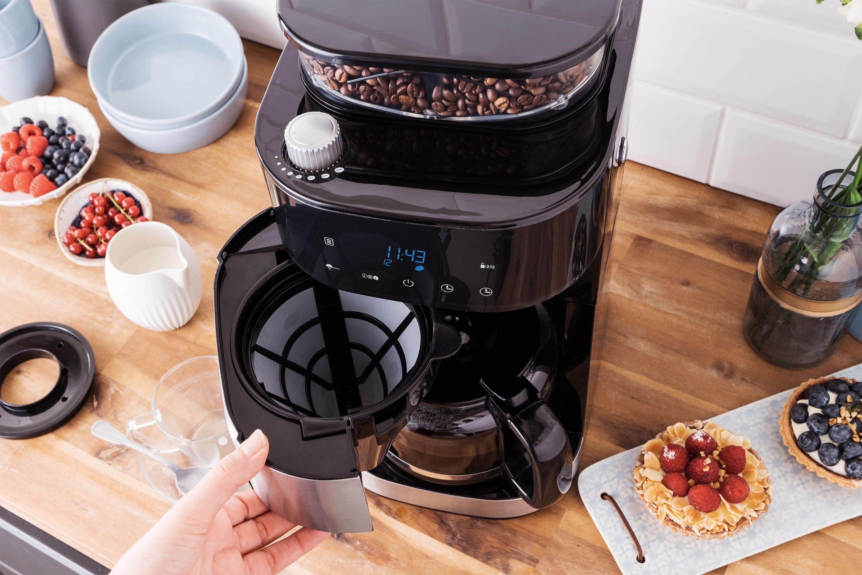 Gastroback Kaffeemaschine mit Mahlwerk 42711 S Grind & Brew Pro Thermo, 1l Kaffeekanne, Permanentfilter 1x4