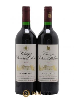 Château Prieuré Lichine 4ème Grand Cru Classé  1996 - Lot de 2 Bouteilles