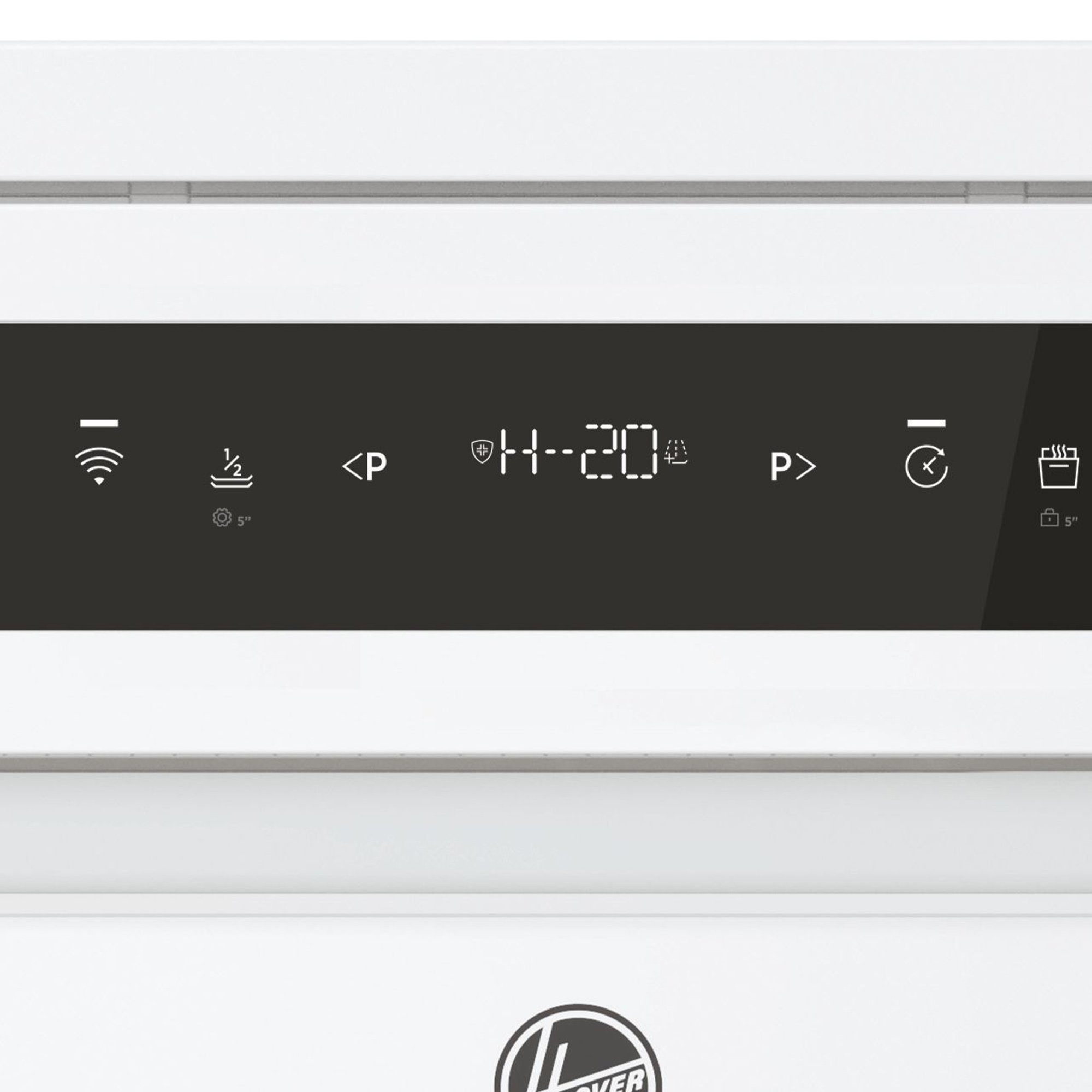 Hoover Standgeschirrspüler, HF 4C6F0PW, 9,50 l, 14 Maßgedecke, 14 Maßgestecke, WiFi + Bluetooth hOn App, Aquastoppschlauch