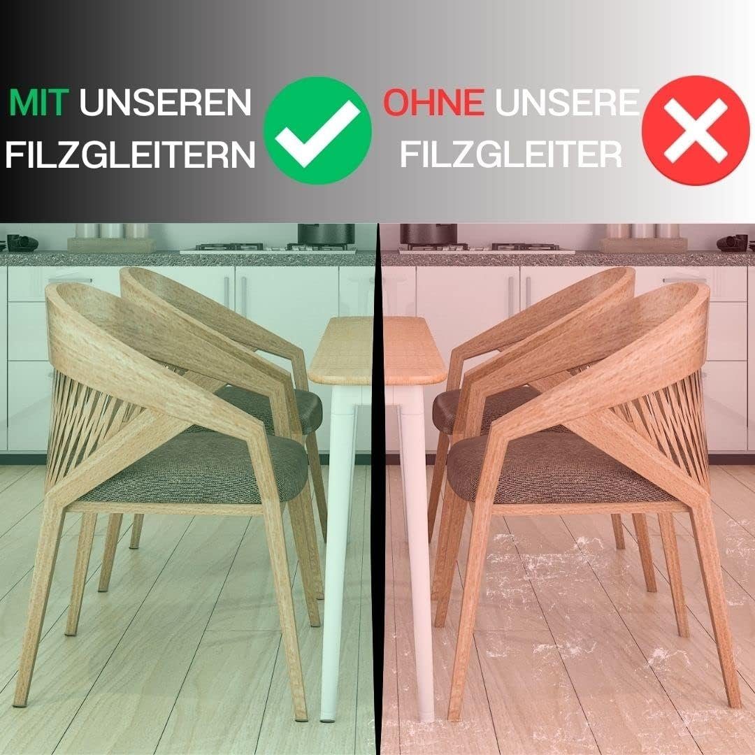 ToCi Filzgleiter Filzgleiter 300 Stk. Schwarz/Beige Mix selbstklebend Möbel Bodenschutz