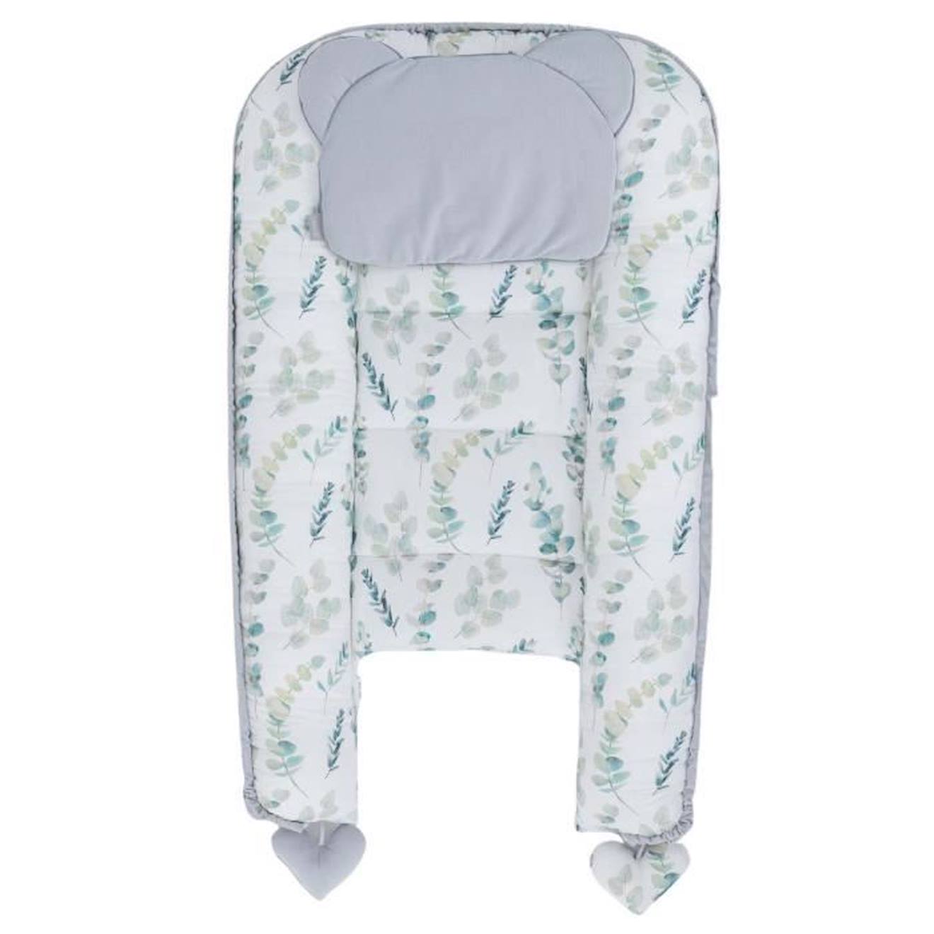 Cocon bébé matelassé nid réducteur de lit, Eucalyptus Multicolore De 0 à 9 mois blanc
