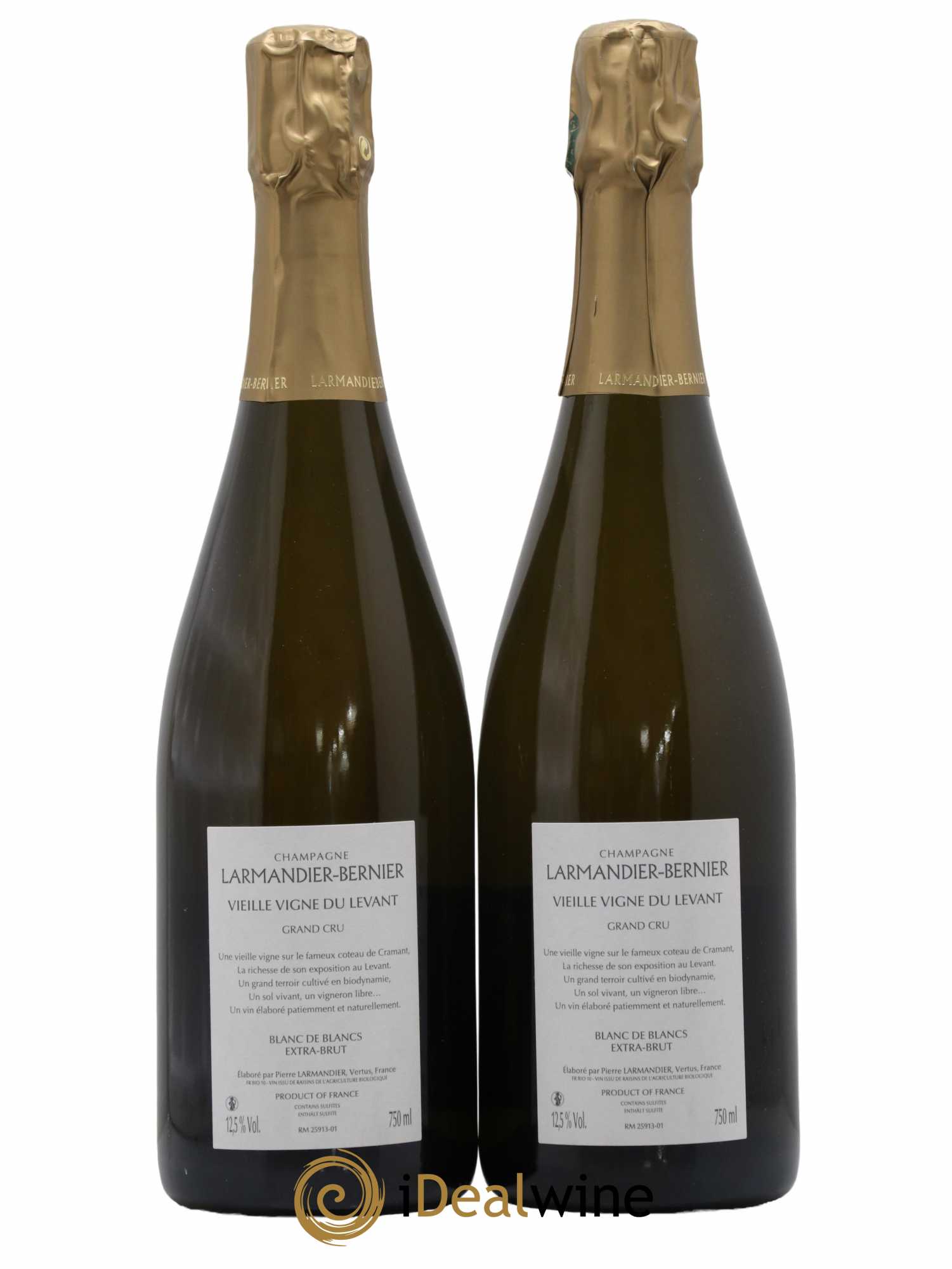Vieille Vigne du Levant Blanc de Blancs Larmandier-Bernier  2010 - Lot de 2 Bouteilles
