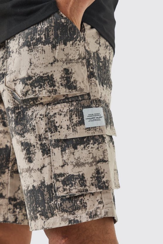 Lockere Camouflage Cargo-Shorts
