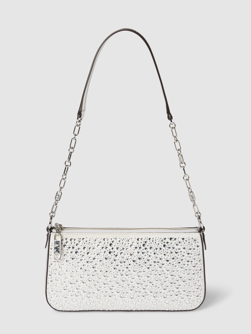 Handtasche mit Strasssteinbesatz Modell 'EMPIRE' in silber