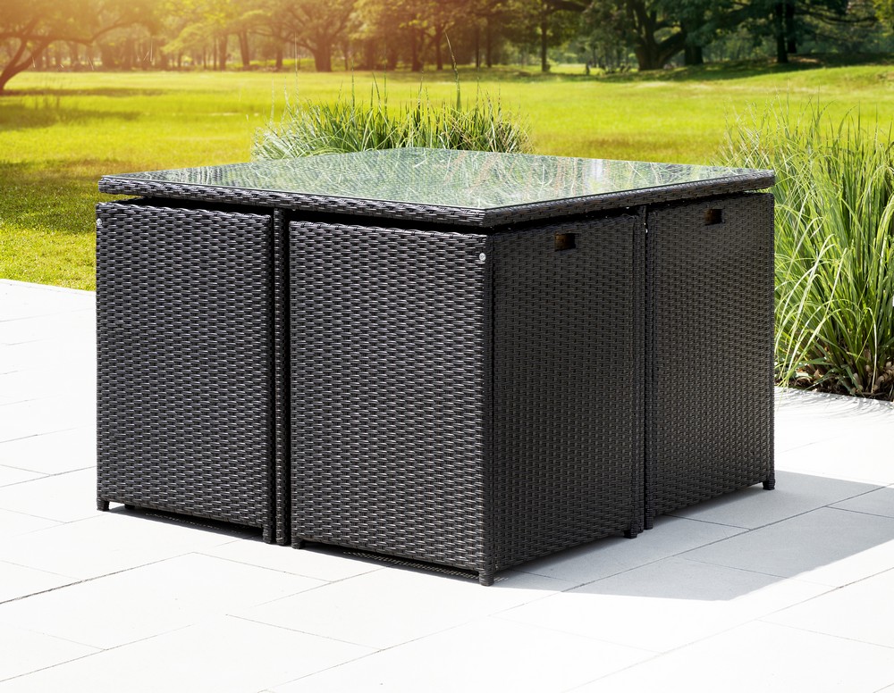 Solax Sunshine Polyrattan-Sitzgruppe 22tlg. Gartenmöbel Rattan-Set