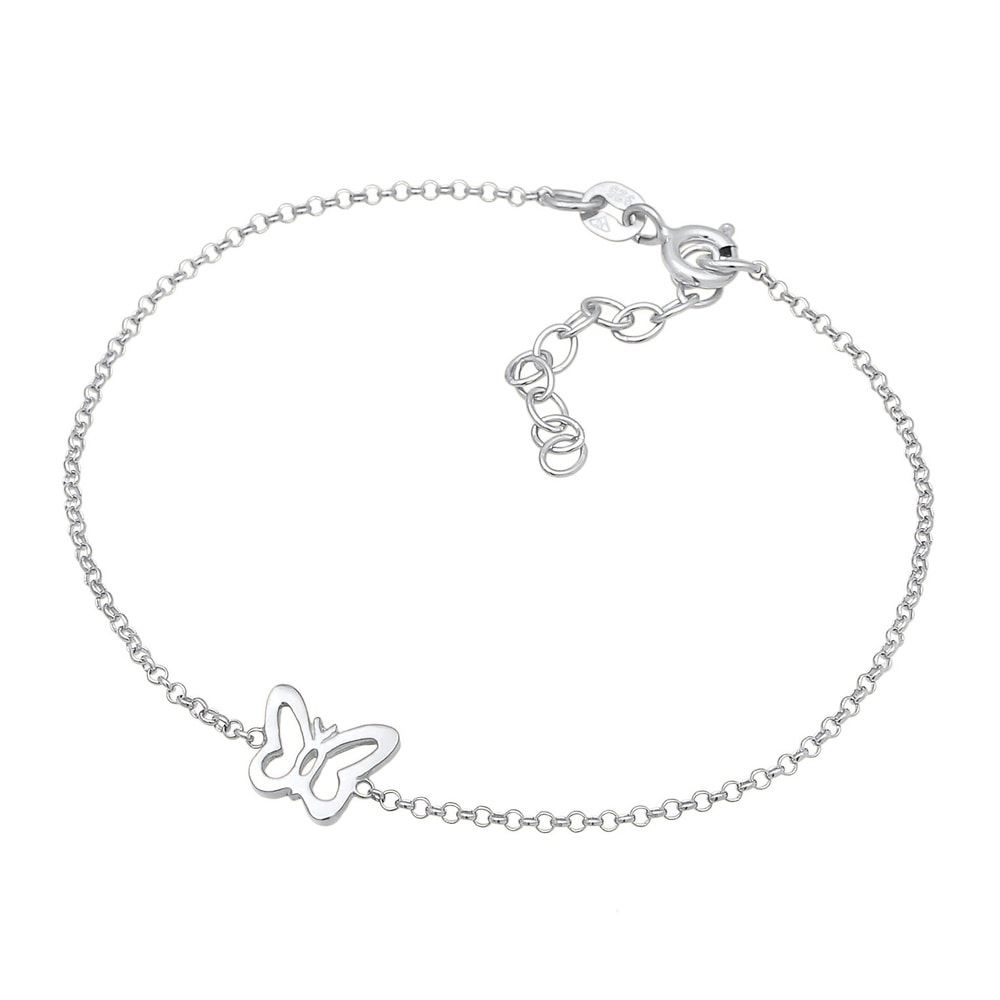 Elli Elli Bracelet Femmes Papillon Pendentif Cut-Out en argent sterling 925 Bracelet