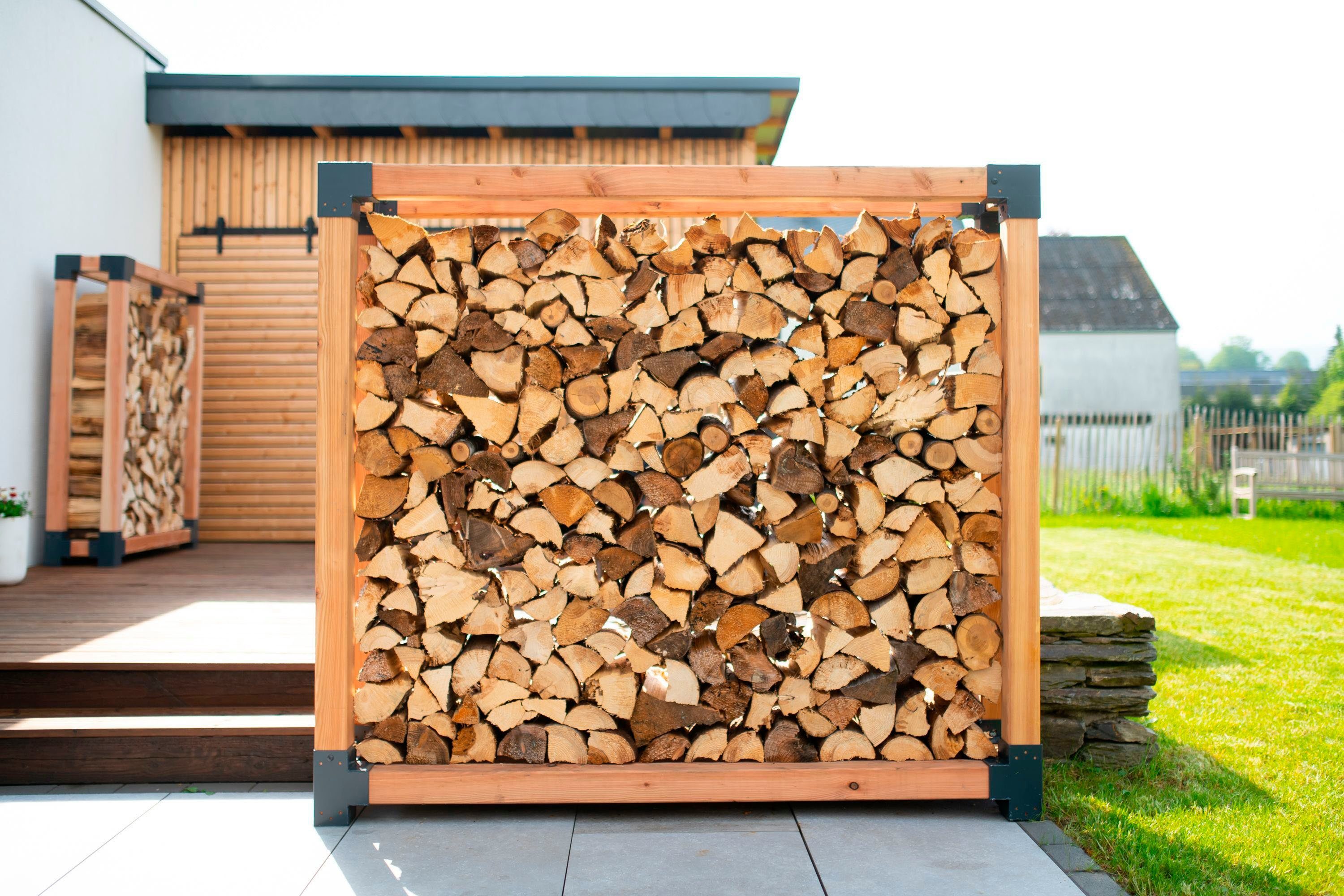 50NRTH Kaminholzregal Michel XXL, BxTxH:198x40x180 cm