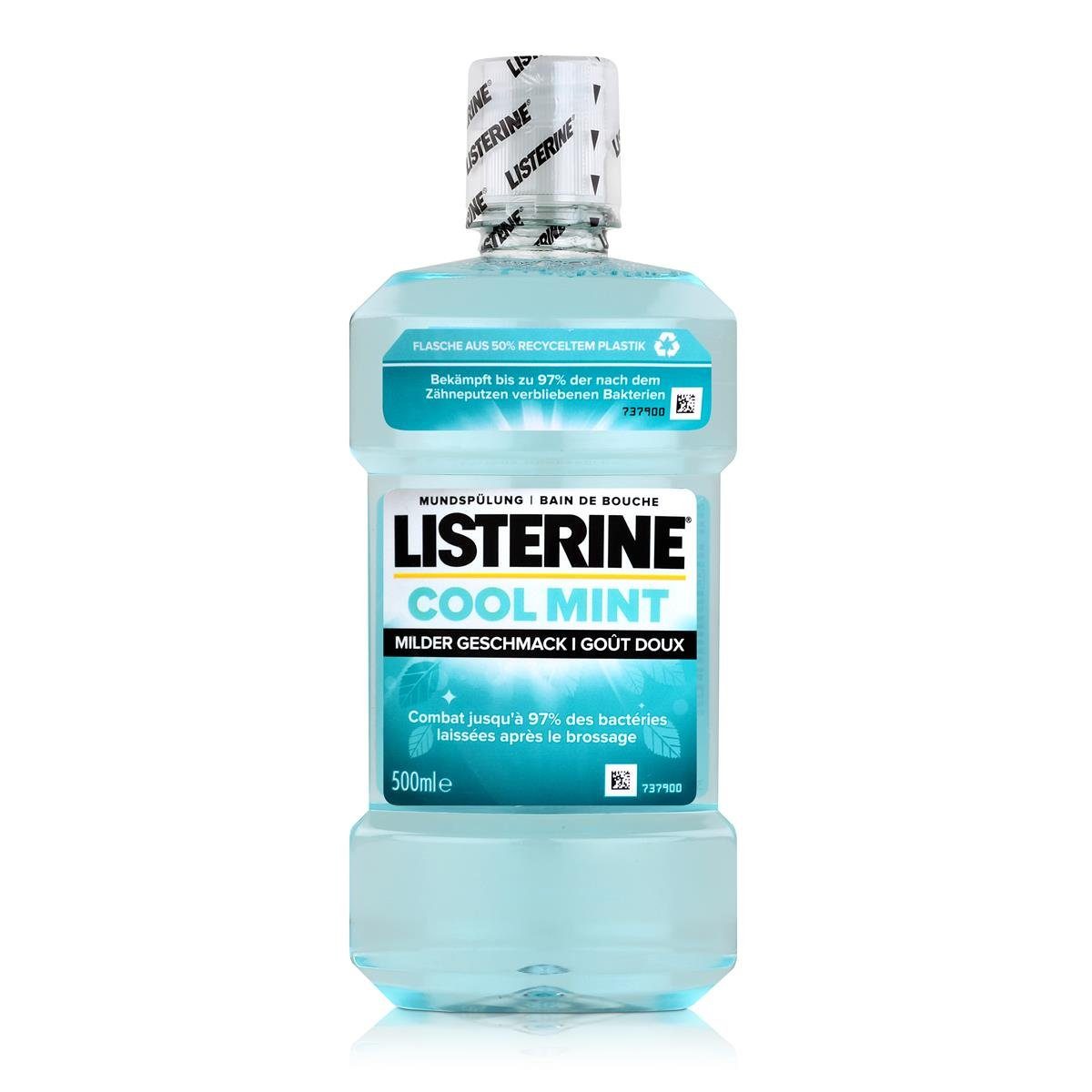 Listerine Mundspülung, Listerine Mundspülung Cool Mint 500ml - Milder Geschmack (1er Pack)