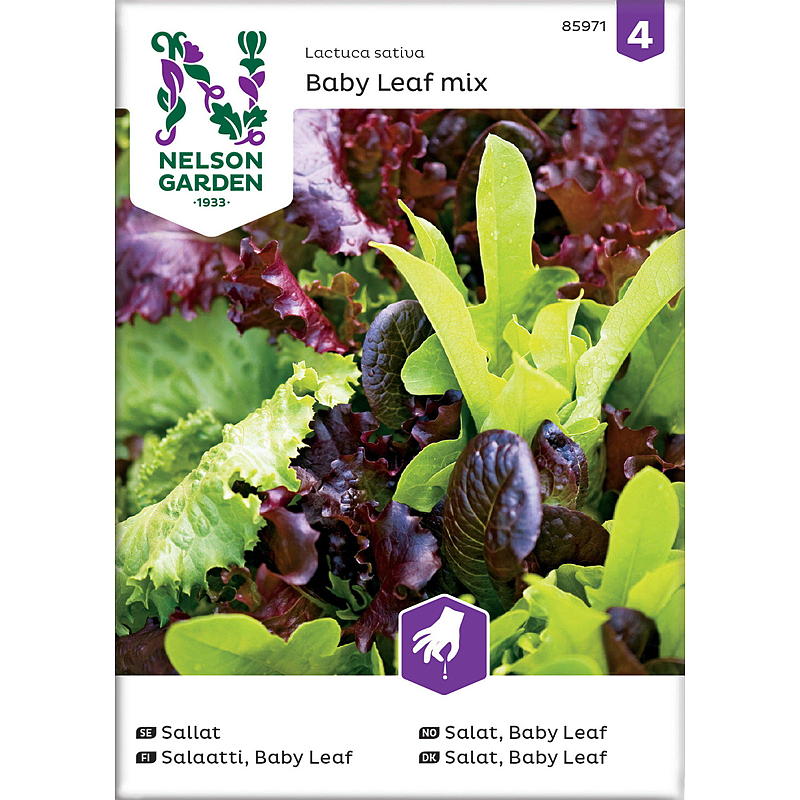 Nelson garden Frø Salat Baby Leaf, mix