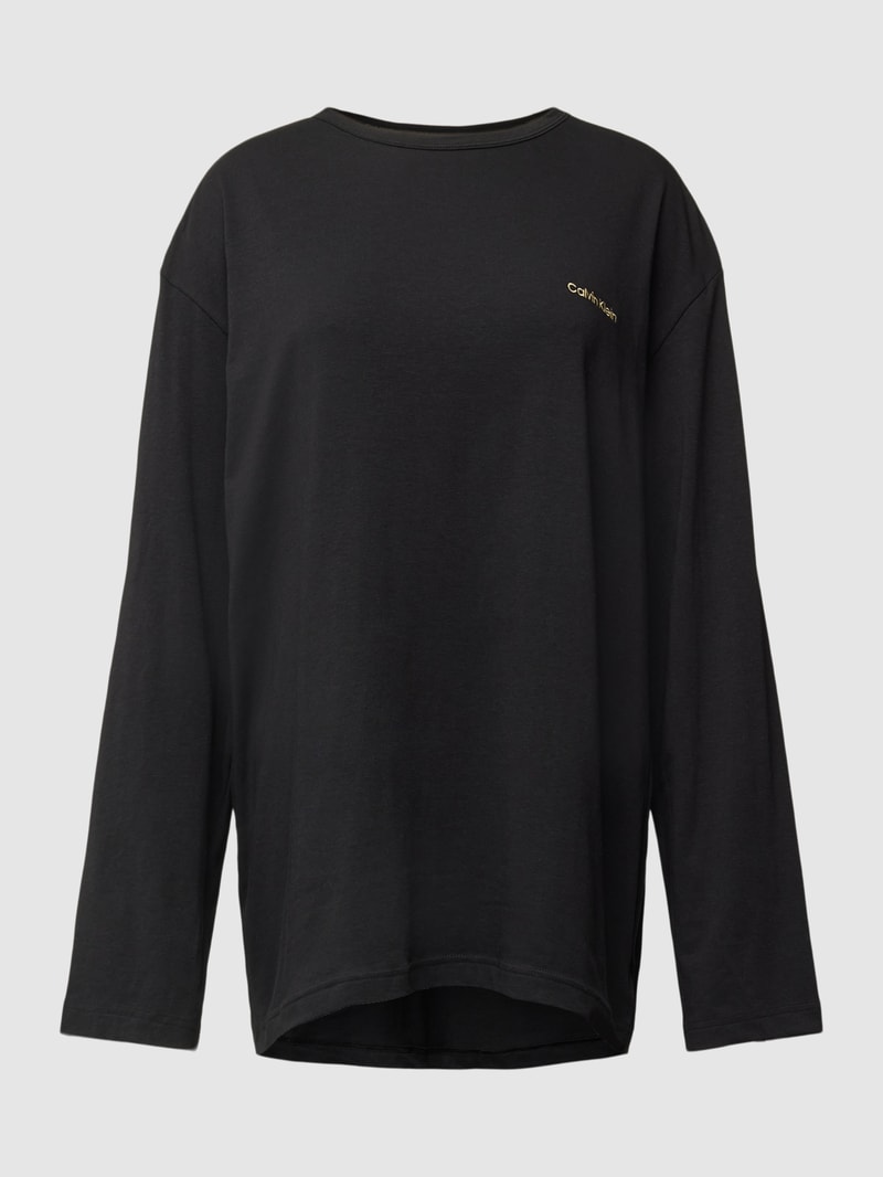 Pyjama im unifarbenen Design Modell 'HOLIDAY' in schwarz