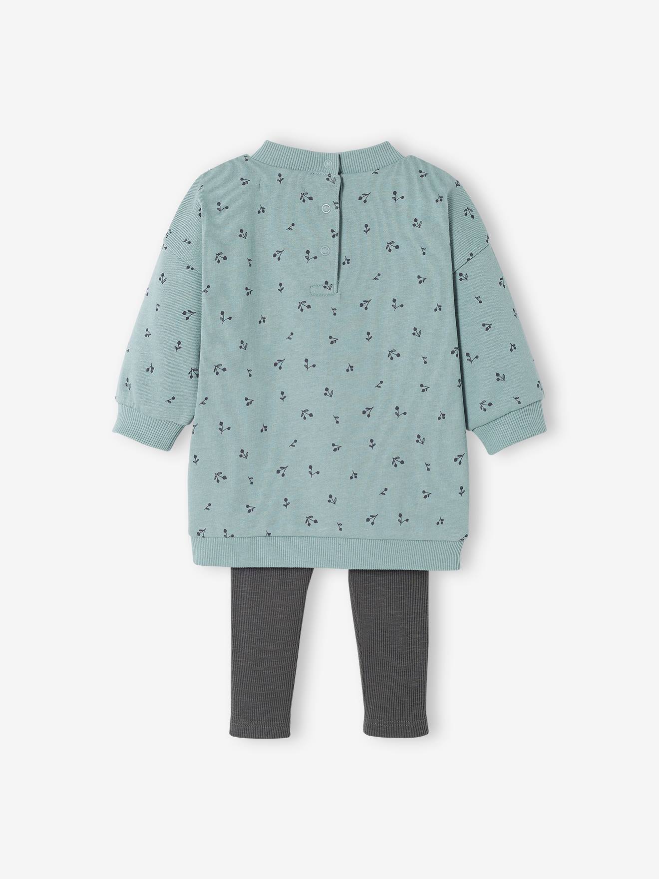 Ensemble robe + legging bébé personnalisable beige doré