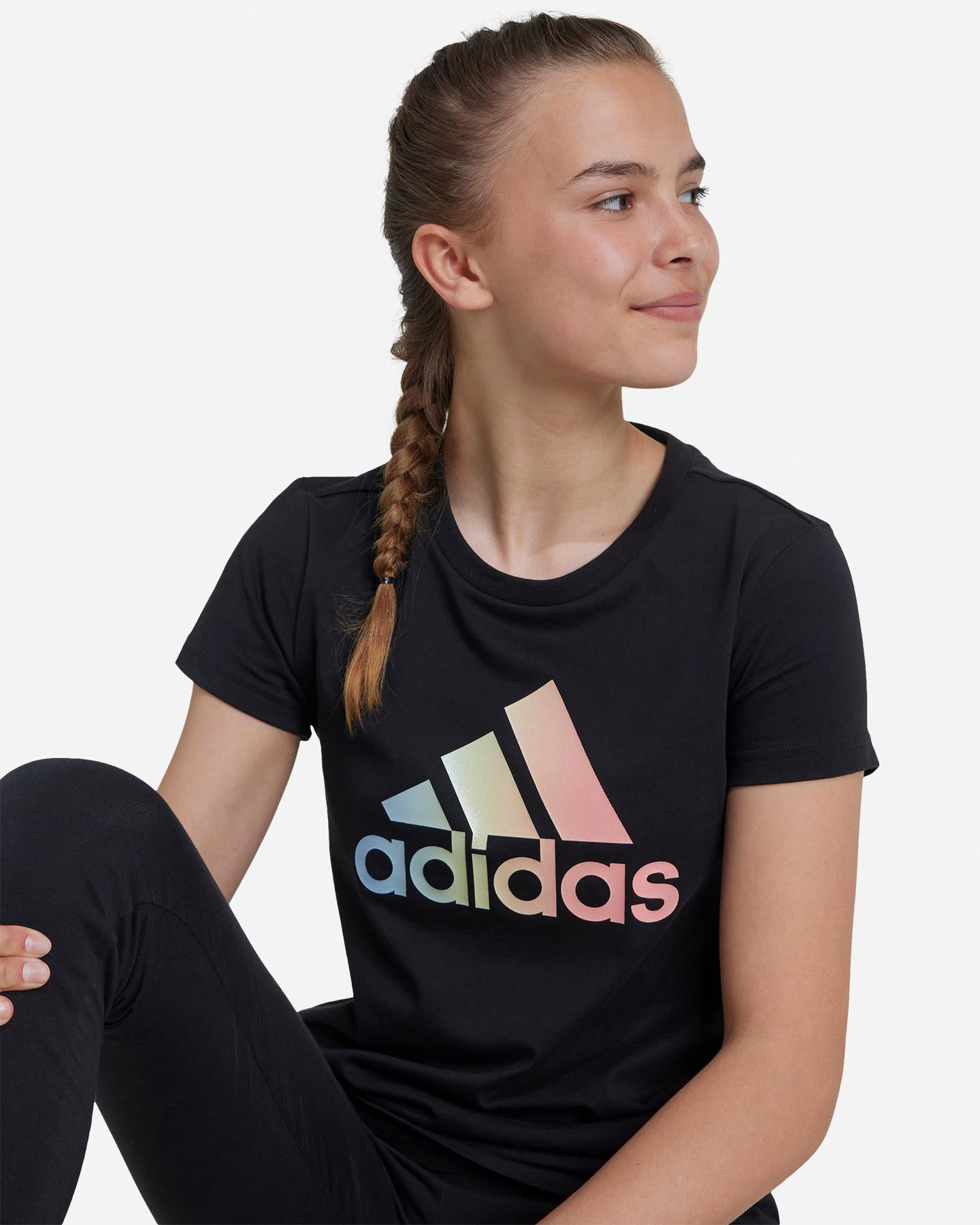 Koszulka Adidas Big Logo Rainbow Jr JH1242