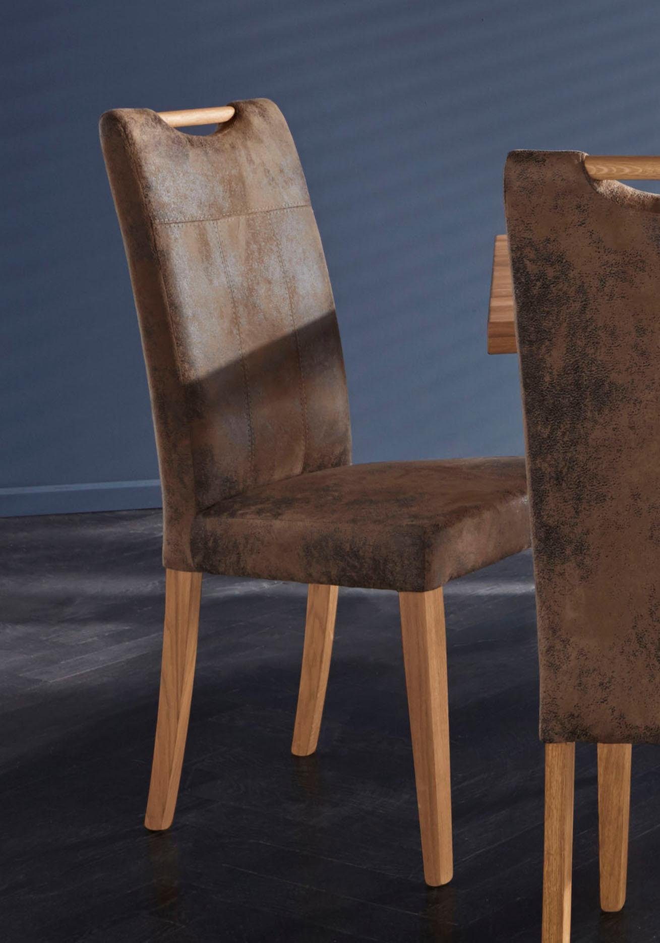 Home affaire Stuhl Roberta (Packung, 2 St), Bezug aus strapazierfähiger Microfaser