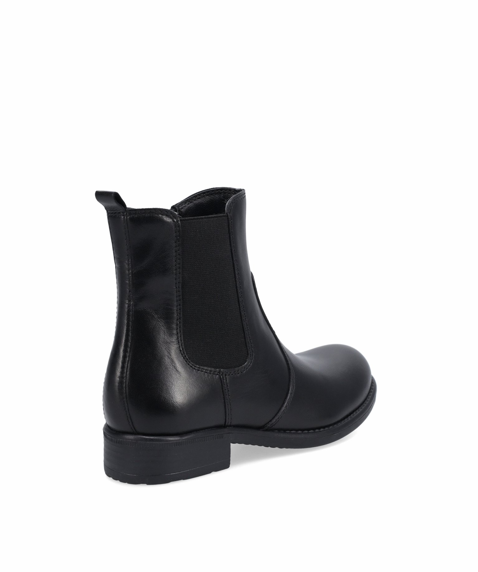 Boots fille style Chelsea unies dessus cuir - Tanéo noir | GEMO