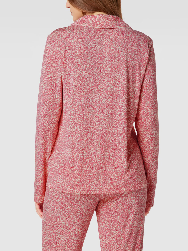 Pyjama-Oberteil mit Allover-Muster in hellrosa
