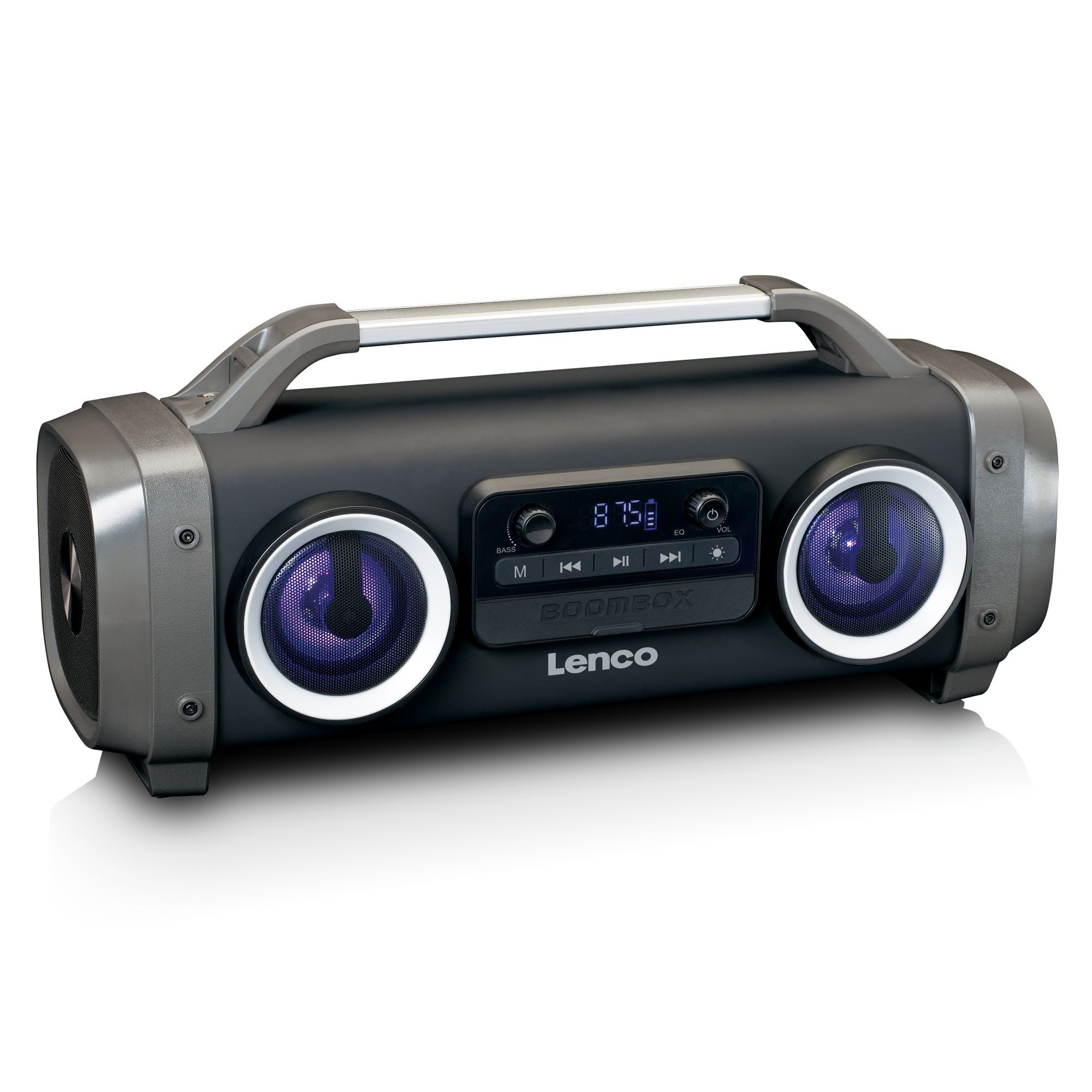 Lenco SPR-100BK tragbare Bluetooth Lautsprecher
