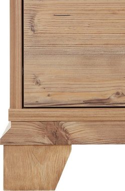 möbel-direkt.de Wohnwand Nepal, (Komplett Set, 4-St., Standvitrine + Hochkommode + Wandboard + TV- Schrank), inklusive Beleuchtung