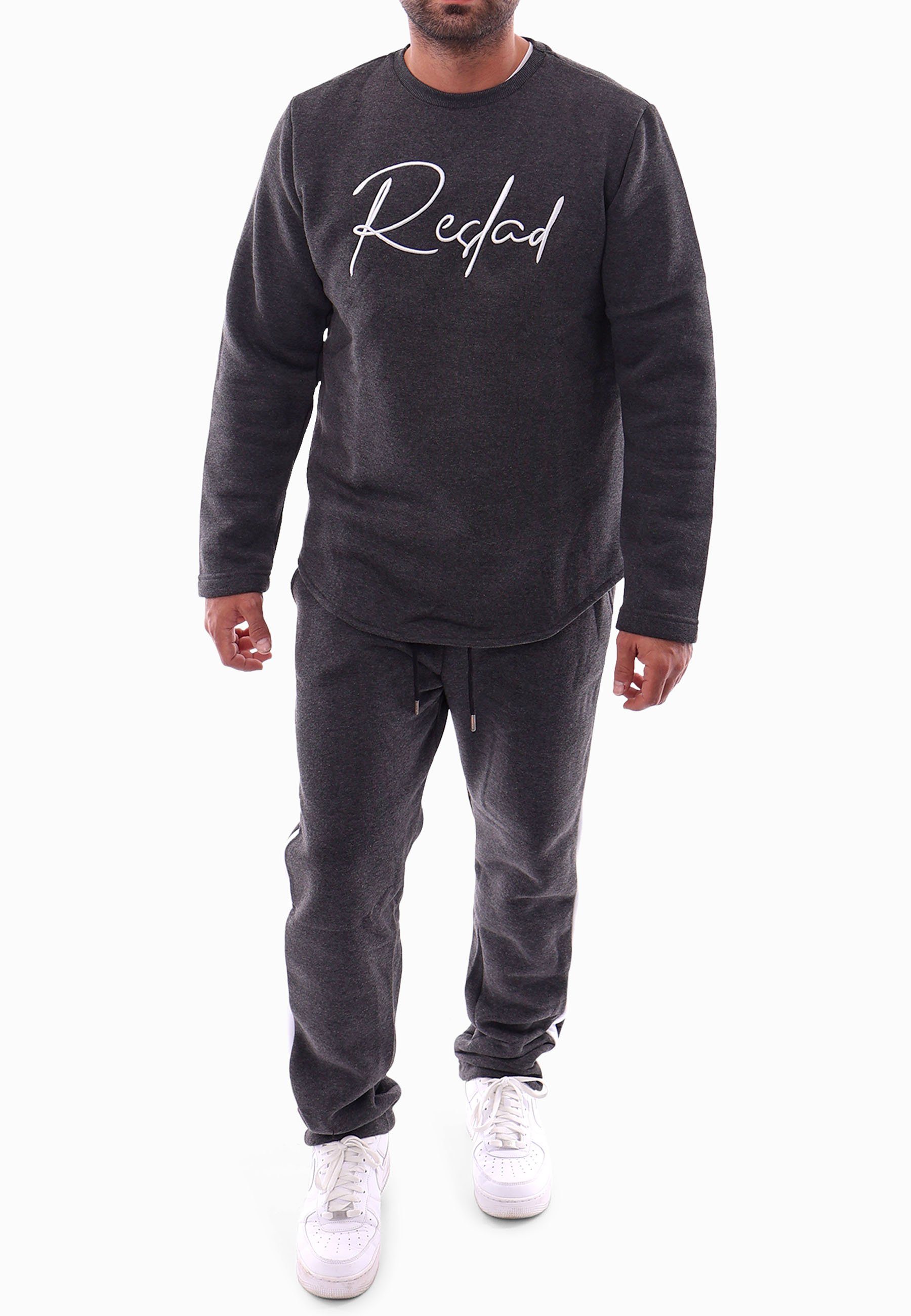 Reslad Jogginganzug Reslad Trainingsanzug Sportanzug Herren RS-5089, Sweatshirt + Jogginghose gestreift SET Gym Fitness Freizeitanzug