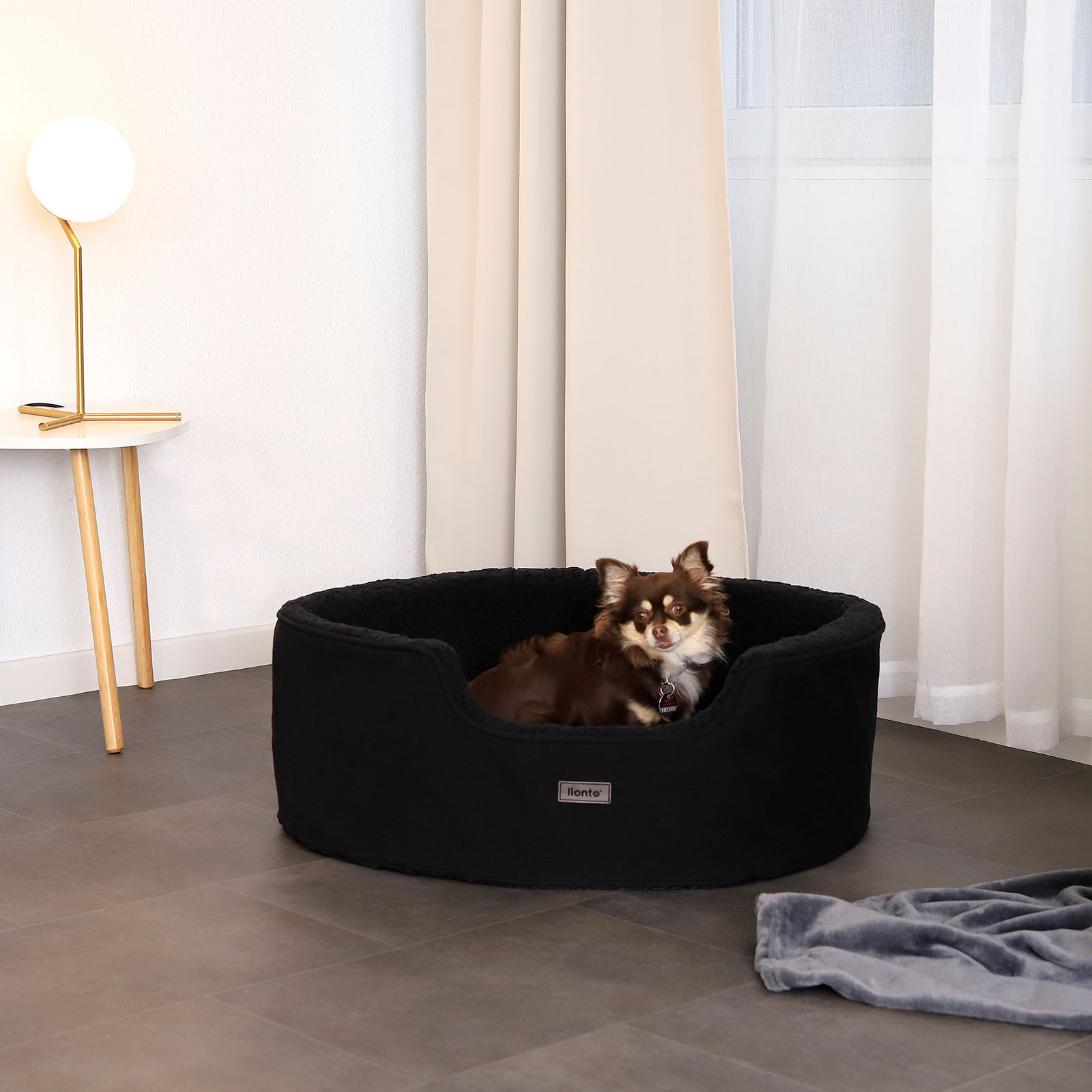 Lionto Hundebetten Lionto Hundebett mit Wendekissen schwarz S