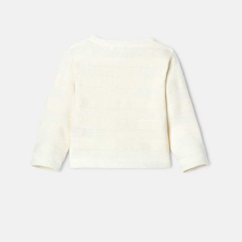 Gilet en tricot blanc naissance Absorba