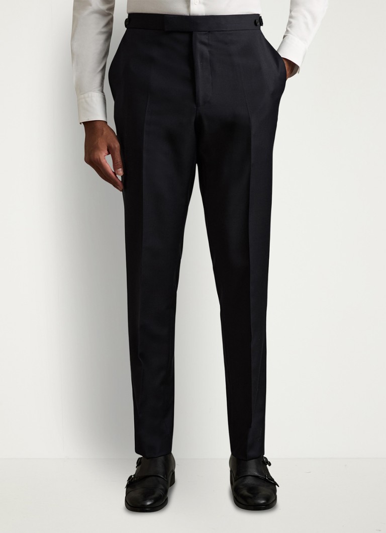 Pantaloni Reiss Aspire din lână, croială modernă, mulată.