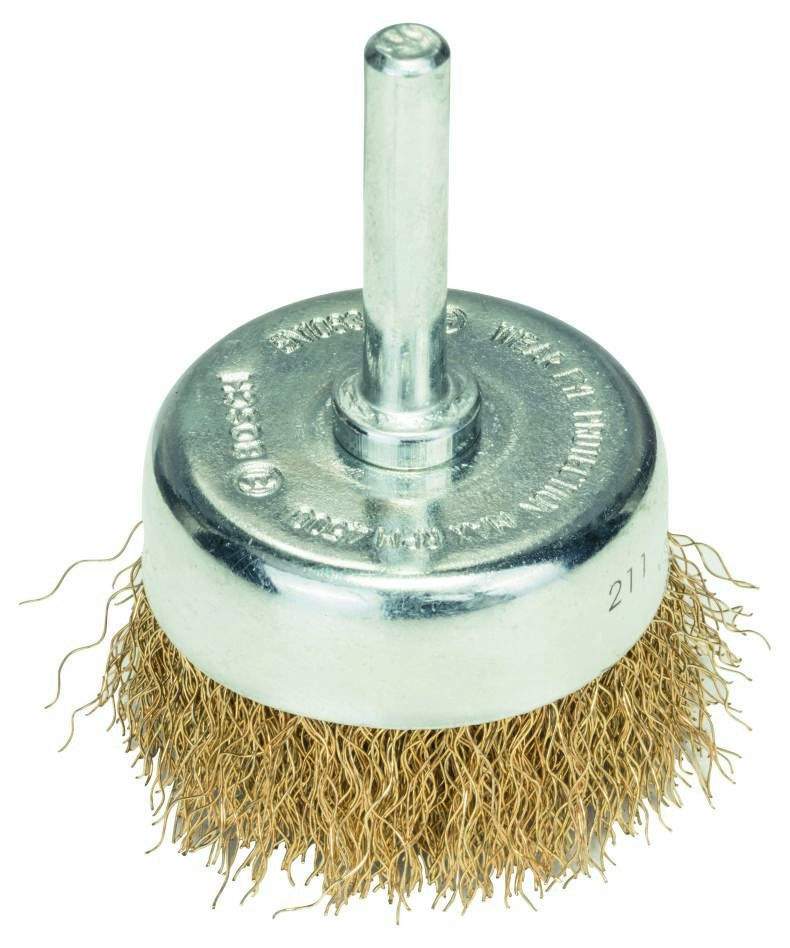 Bosch Blue Accessories 2608622008 Koppstålborste 50 mm korrugerad 6 mm skaft Mässing