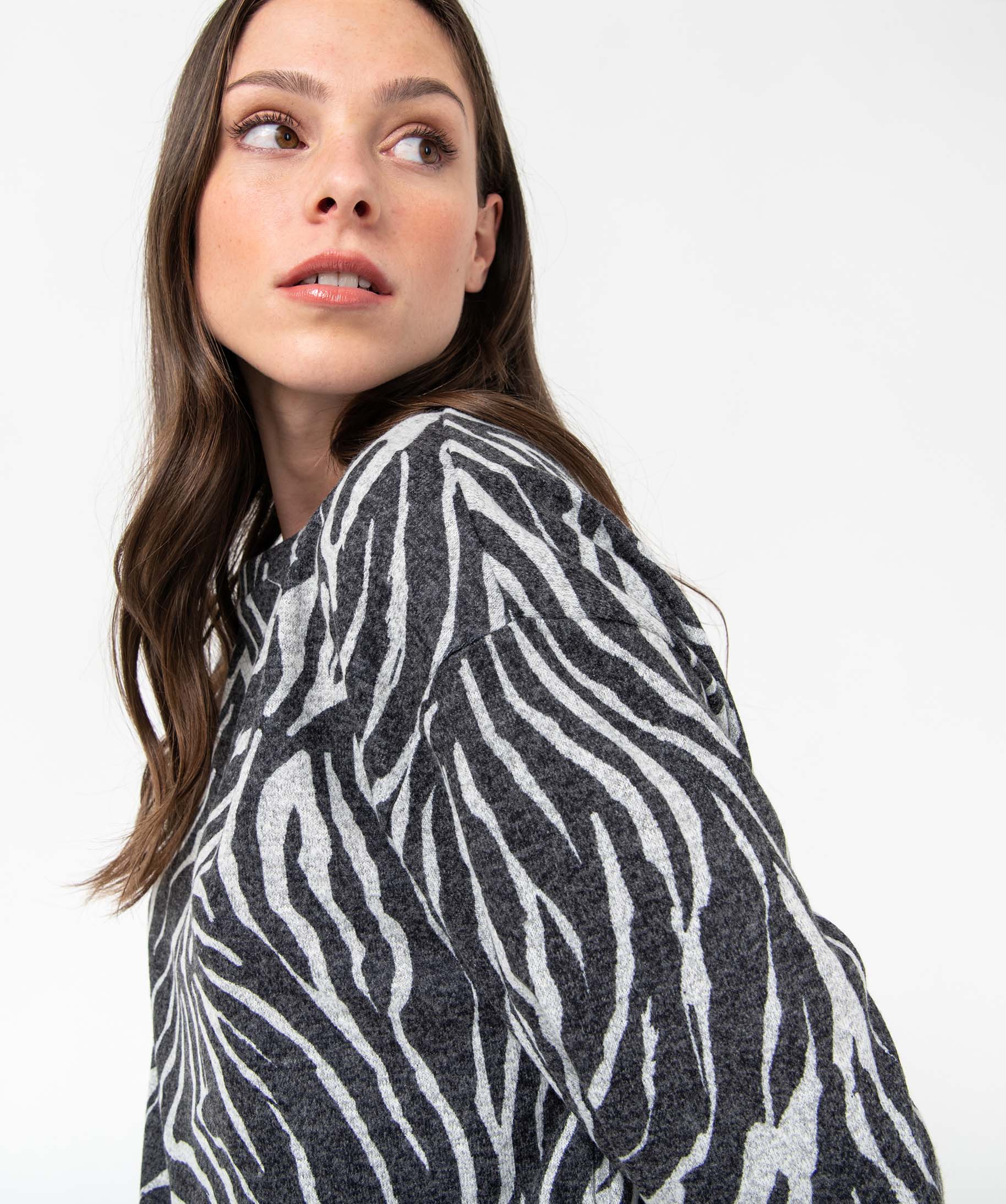 Tee-shirt femme imprimé à manches longues imprime | GEMO