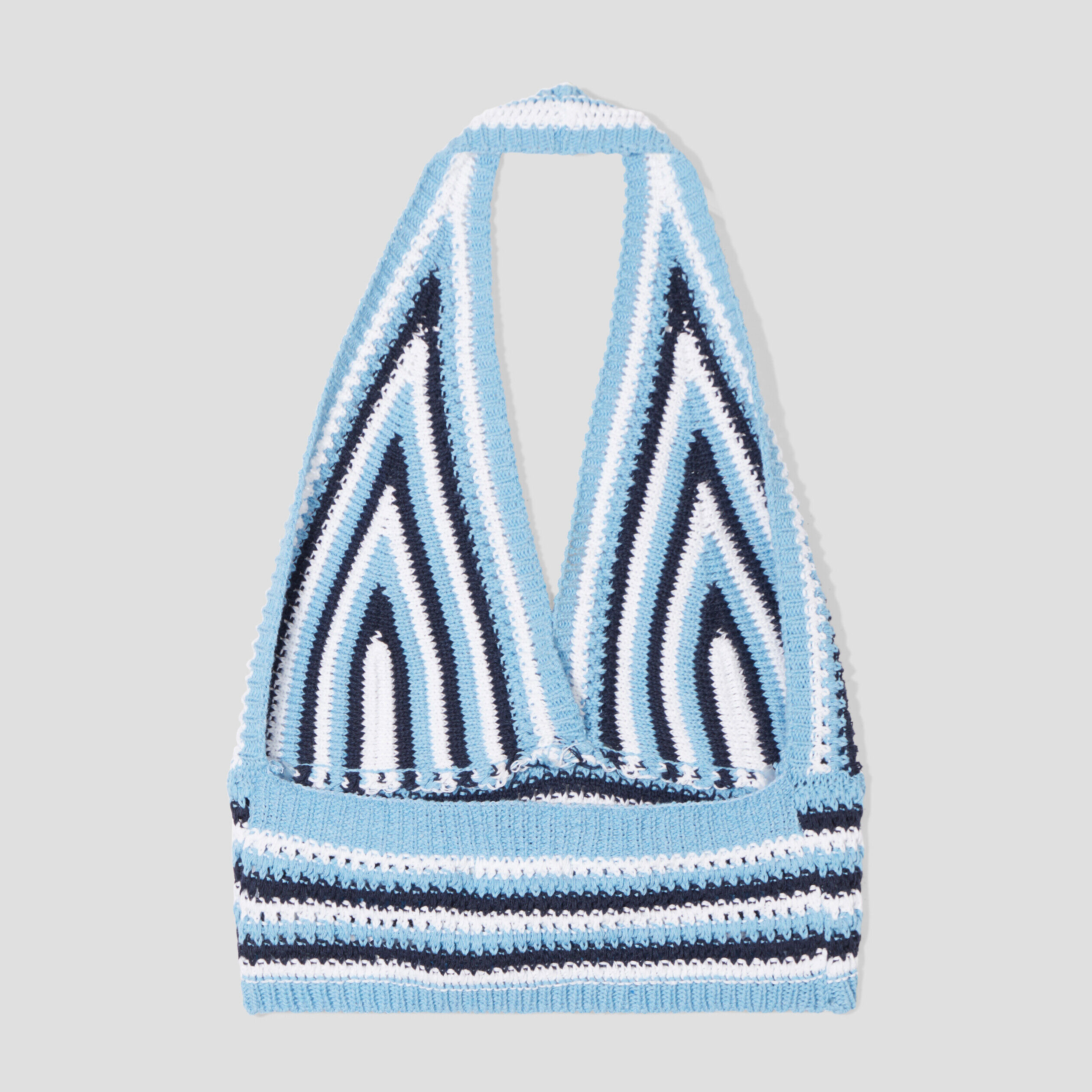 Crop top en crochet bleu femme | Cache Cache